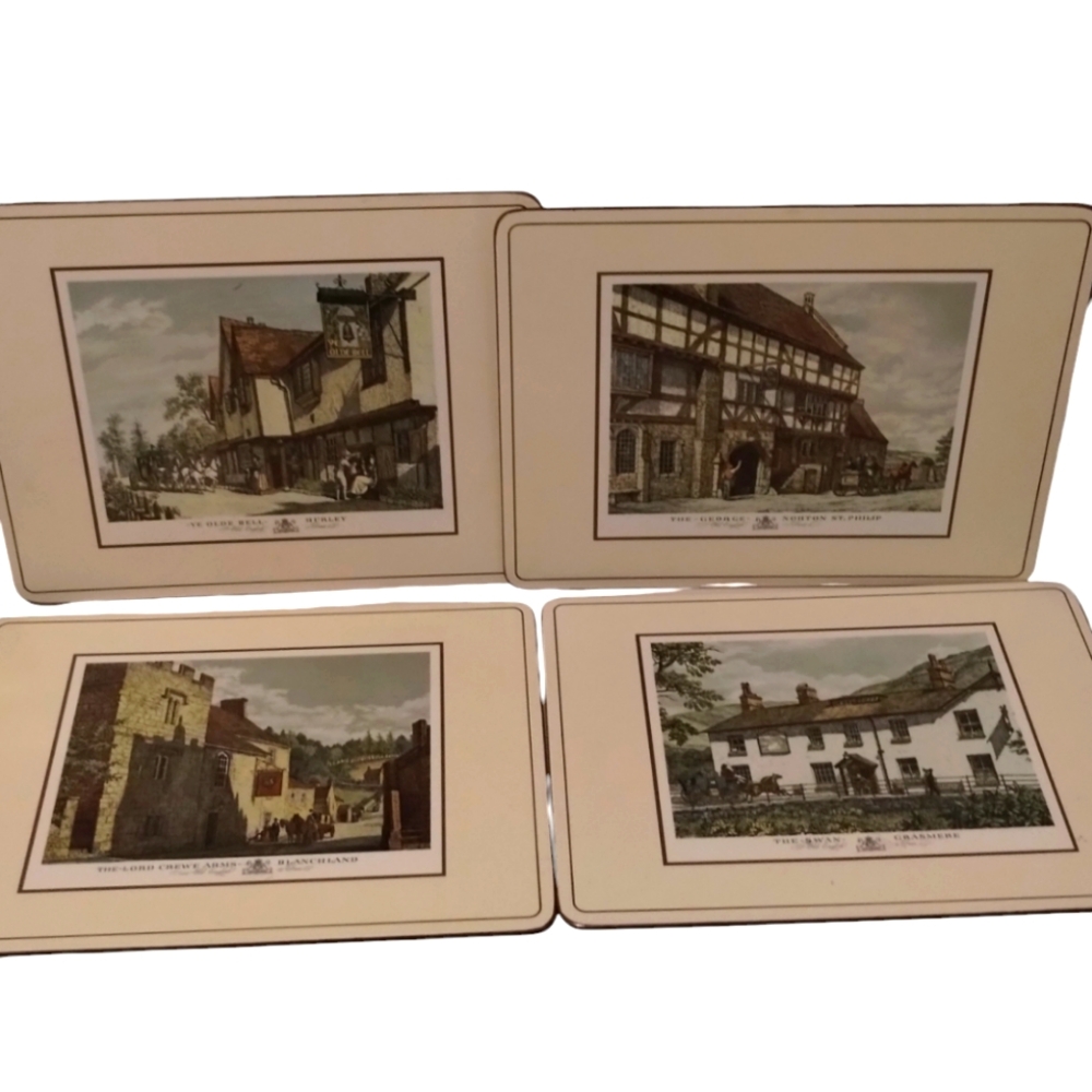 Vintage Set 4 Pimpernel English Inn Placemats